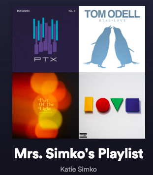 Mrs. Simko's Spotify playlist