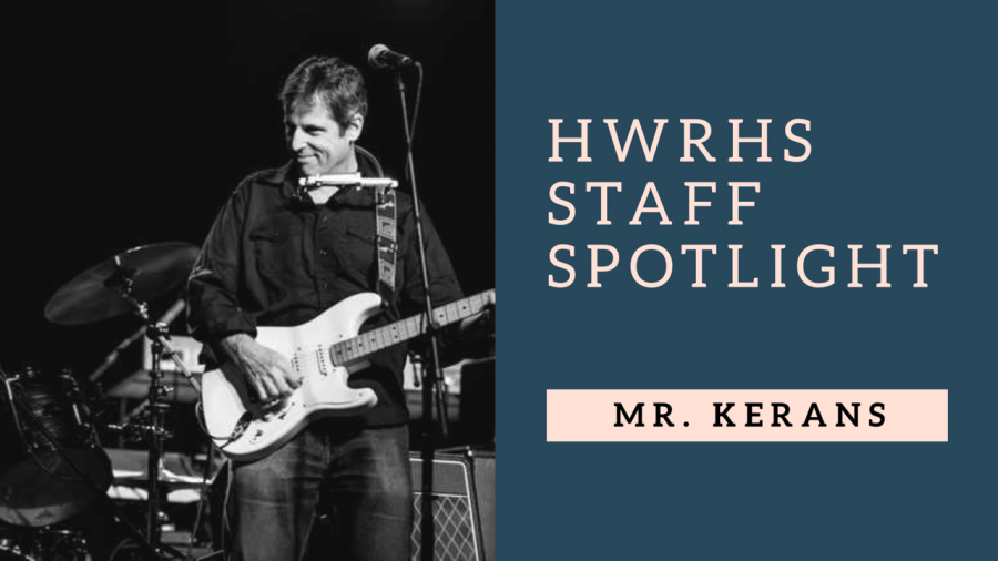 Mr. Kerans, special education teacher at HWRHS, playing live in concert.
