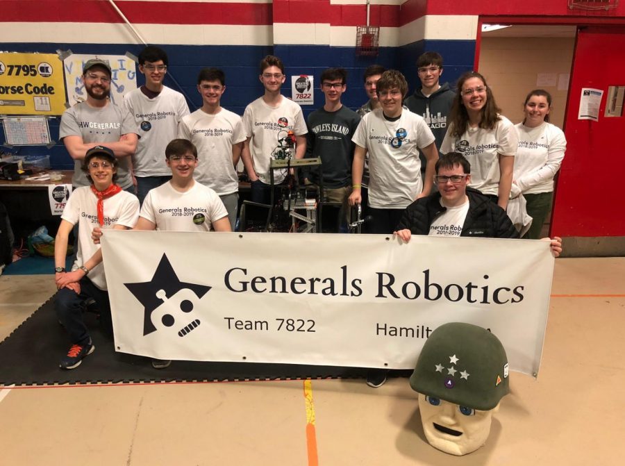 Part of the Generals Robotics team at their competition in Revere, Ma.
