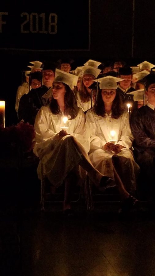 The Class of 2018 candlelight ceremony at Hamilton-Wenham Regional High School.