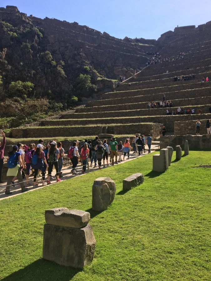 Touring an Inca site in the Sacred Valley, April 2017. 