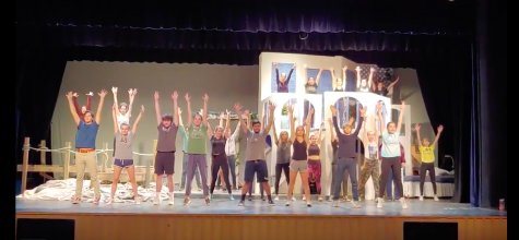 Students rehearse for Mamma Mia!