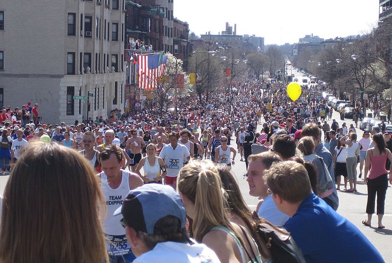 Boston Marathon Mile 25 Beacon Street