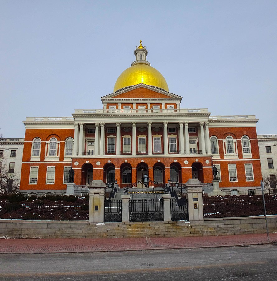 The Massachusetts State House, where some protests were held. Photo by TanRo via Wikimedia Commons.