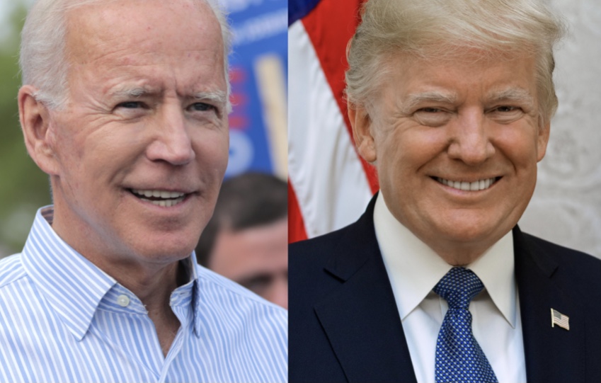 The 2020 election with Biden and Trump 