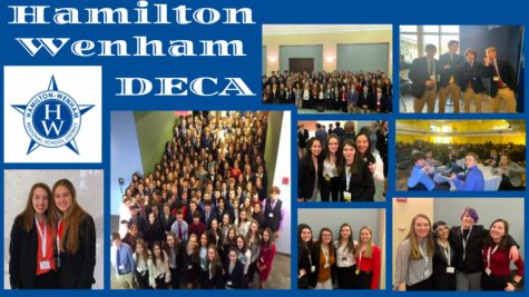 Collage of DECA students.