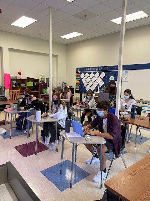 Yearbook committee starts work on the 2021-2022 yearbook.