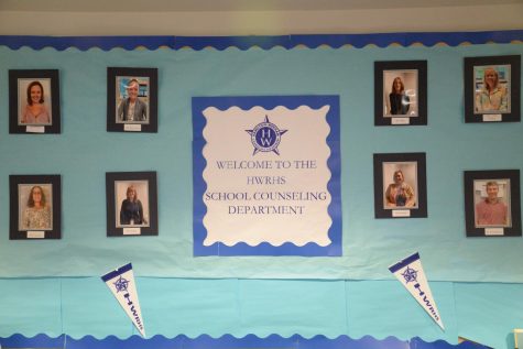 Walking in to the HWRHS School Counseling Department, students and faculty are greeted by an introduction to the School Counseling Department.