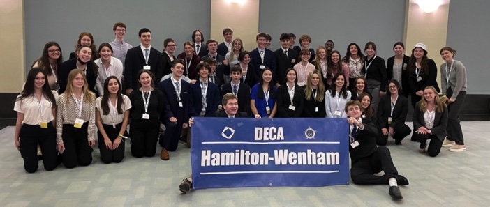 Hamilton-Wenham DECA members at the State Career Development Conference.