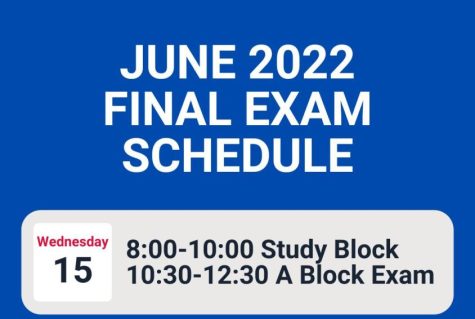 June 2022 Final Exam Schedule