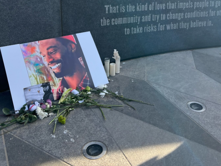 Boston pays tribute to Tyre Nichols at The Embrace in Boston