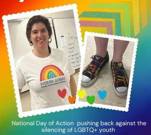 Students and faculty show their support for the LGBTQ+ community during the National Day of Silence. 
