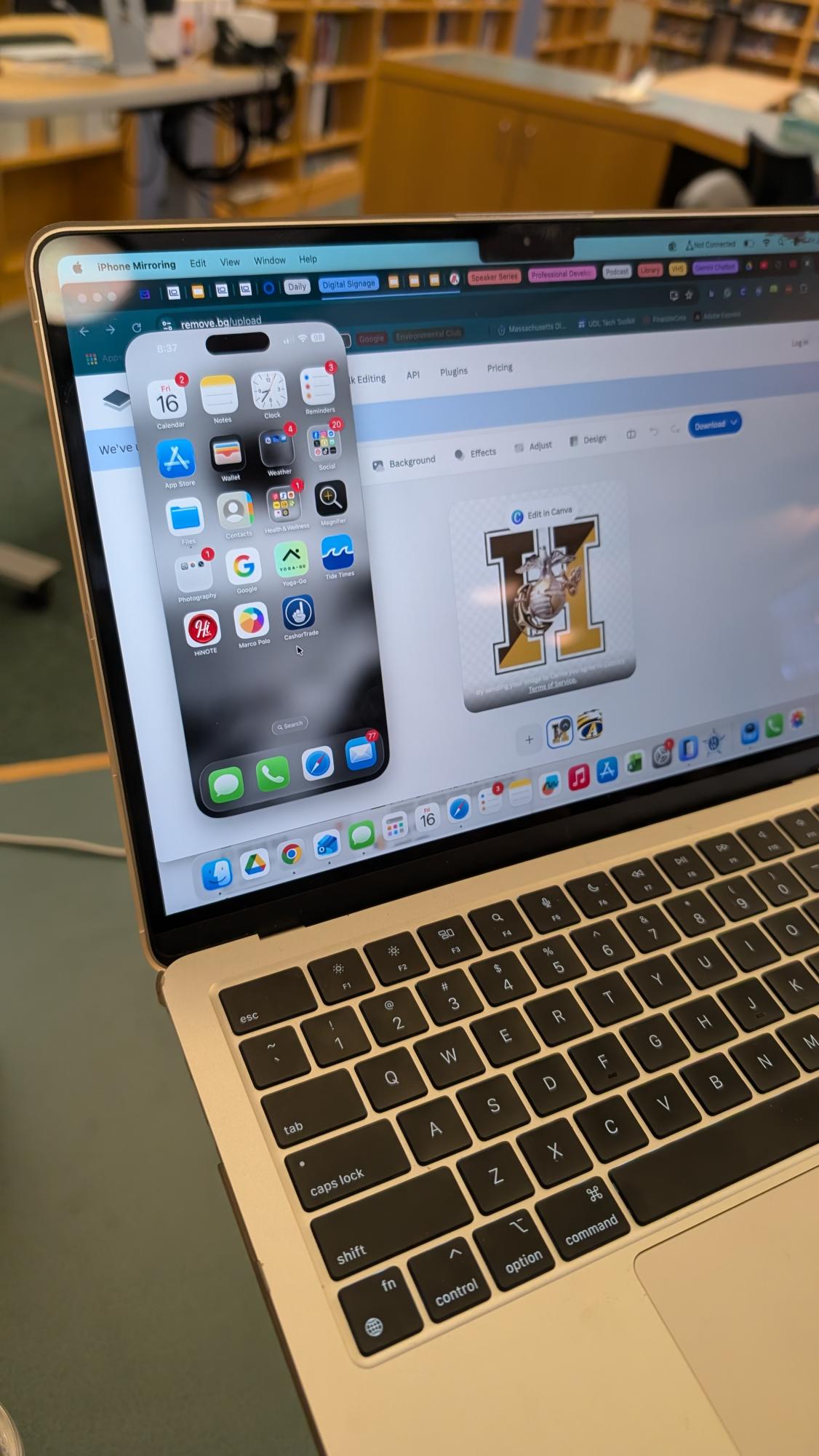  Students use screen mirror to mirror their cell phone, so even if the phone is locked away, they can still access it if close enough. 